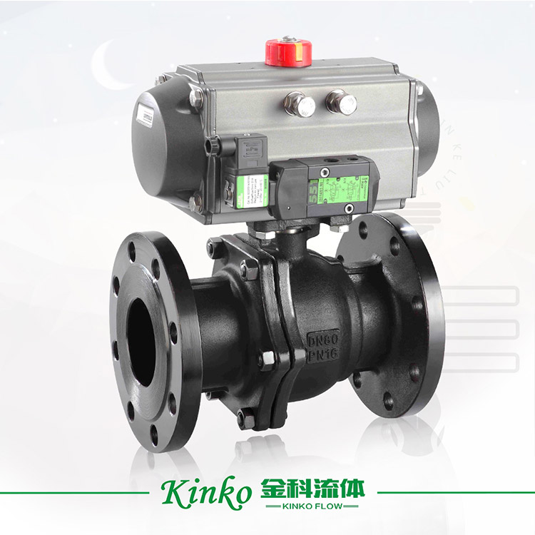 Pneumatic high platform cast steel ball valve